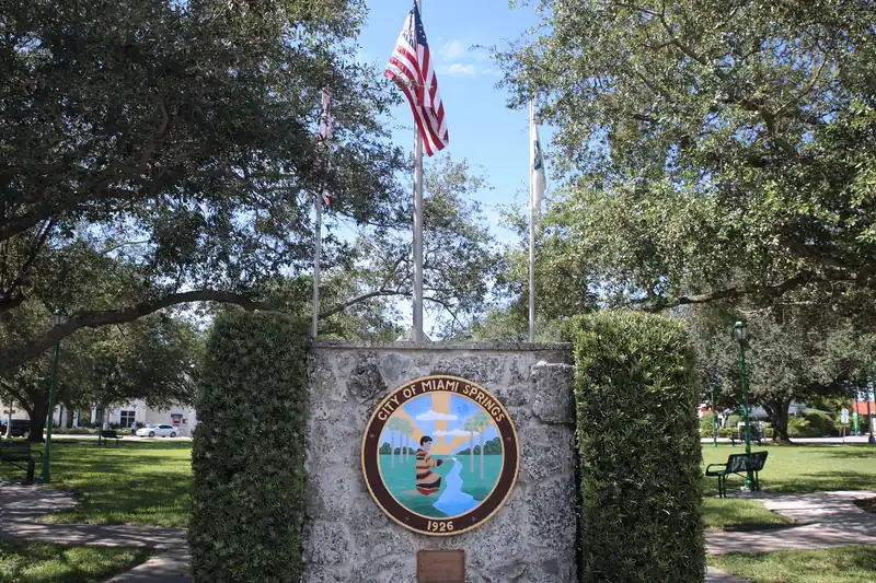 Civic monument in Miami Springs, Florida
